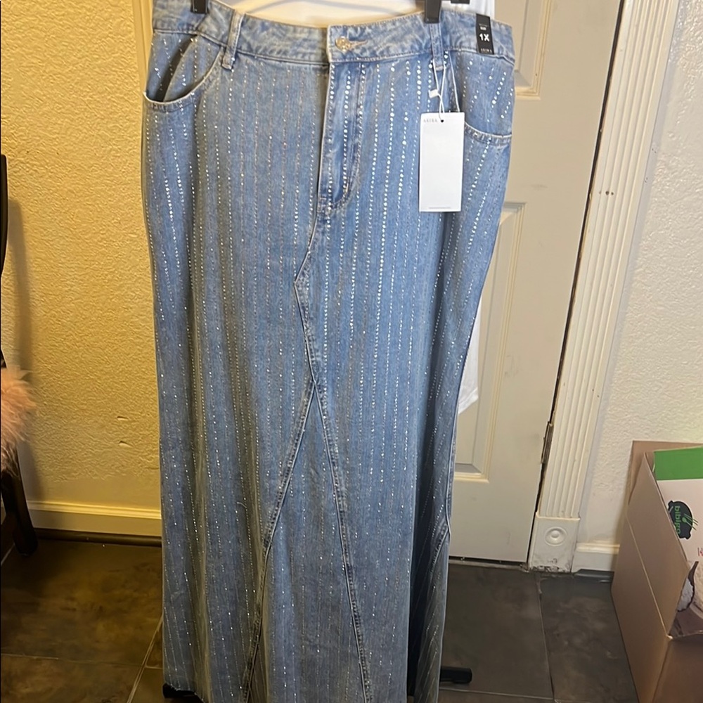 Women's Blue Denim Skirt